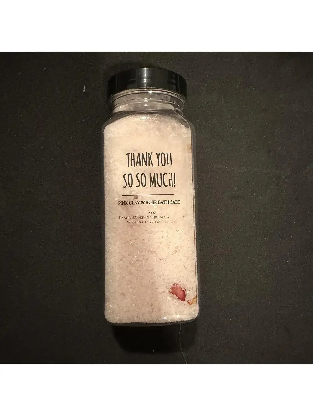 Pink Clay & Rose Bath Salt 12 oz - Handblended in Virginia Thank you Gift